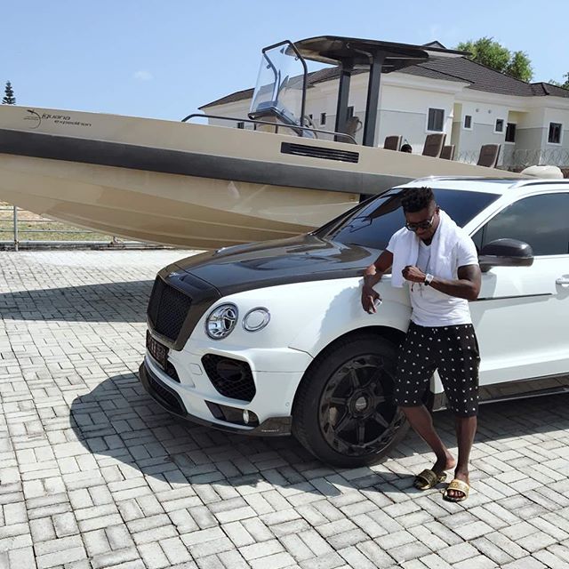 Obafemi Martins and his Bentley