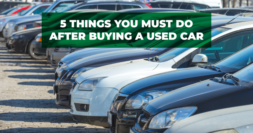 What to do after buying a second hand car.