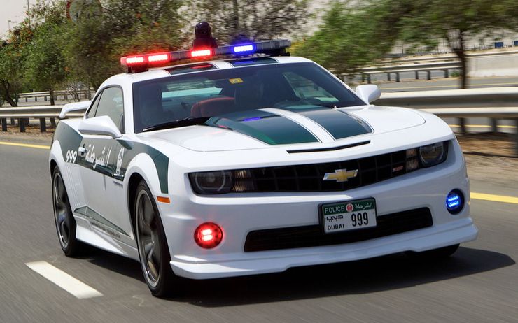 Fastest police cars in the world - Chevrolet Camaro SS - Dubai